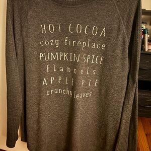 Gray Long Sleeve Graphic Tee